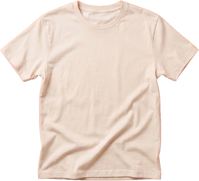 เสื้อยืดเปล่าสีอ่อนสำหรับสั่งผลิต